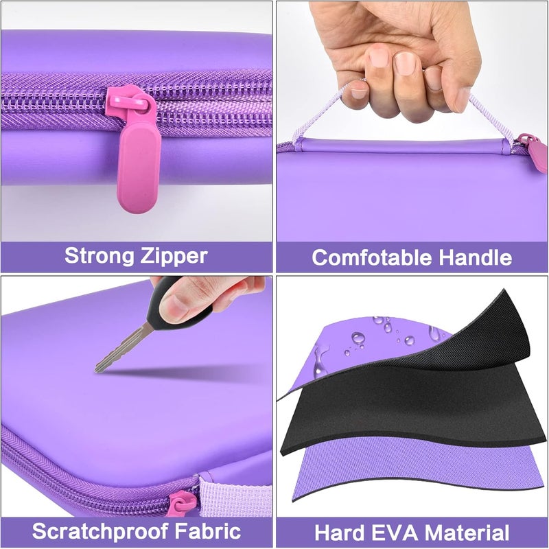 GWCASE Case Compatible with Glocusent/for Vekkia/for LITOM/for LEDGLE/for TAKKUI/for TSINGREE LED Neck Reading Light Book Light for Reading. Storage Carrying Holder for USB Cable (Box Only) -Purple - Image 3